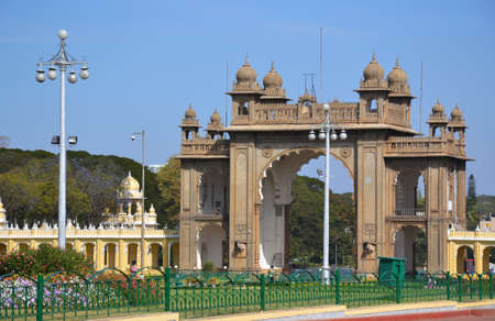 Gate of Mysore palace, Indiaのeditorial素材