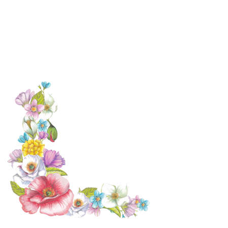 Frame of flowersの写真素材