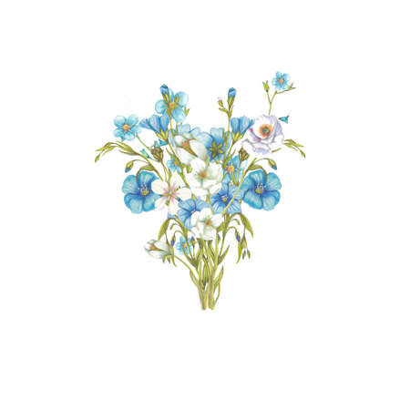 Bouquet of blue flowersの写真素材