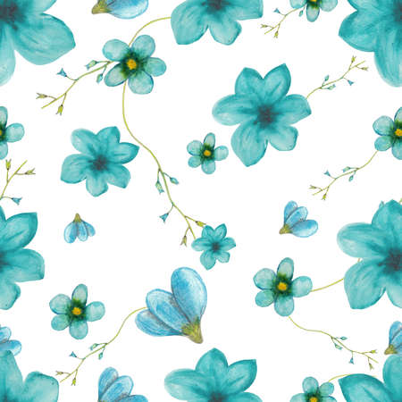 Watercolor seamless patternの写真素材