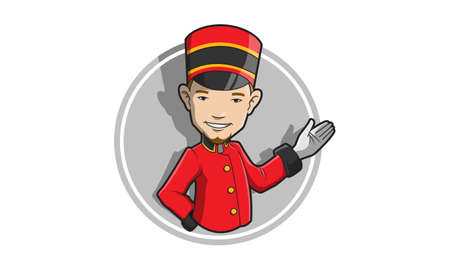 Concierge mascotのイラスト素材
