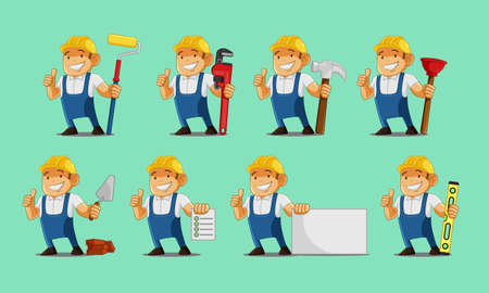 Worker Setのイラスト素材