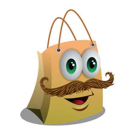 Shopping Bag Characterのイラスト素材