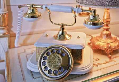 Close up of analogue dog and bone imtitation of period style in a luxury bedroom settingの写真素材