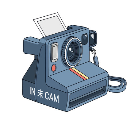 Illustration of an old camera on a white background. Vector illustrationの素材