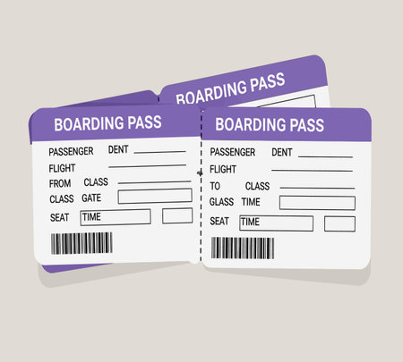 Baggage pass vector illustration. Passport with boarding pass.の素材