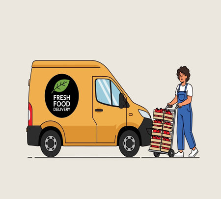 Delivery concept with icon design, vector illustration 10 eps graphic.の素材