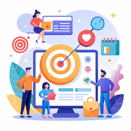 Business People Collaboration Target Goals Achievement.のイラスト素材