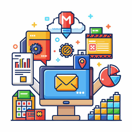 marketing pixel art perfect for design asset element Vectorのイラスト素材