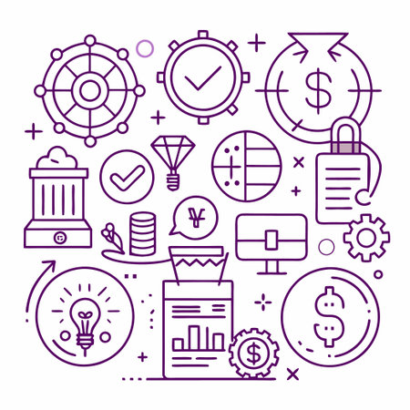 Simple Set of Tax Related Vector Illustrationのイラスト素材