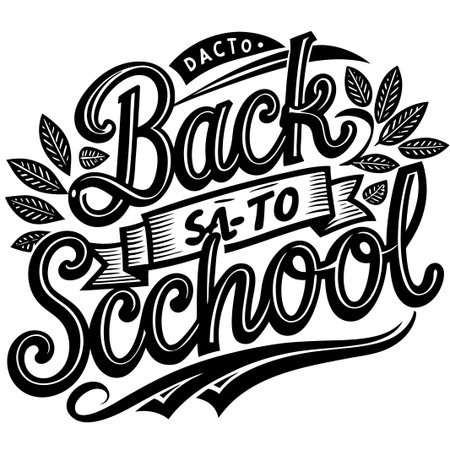 Back to school text vector template. Welcome back to school greeting text with unique typographyのイラスト素材
