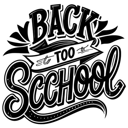 Back to school text vector template. Welcome back to school greeting text with unique typographyのイラスト素材