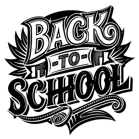Back to school text vector template. Welcome back to school greeting text with unique typographyのイラスト素材