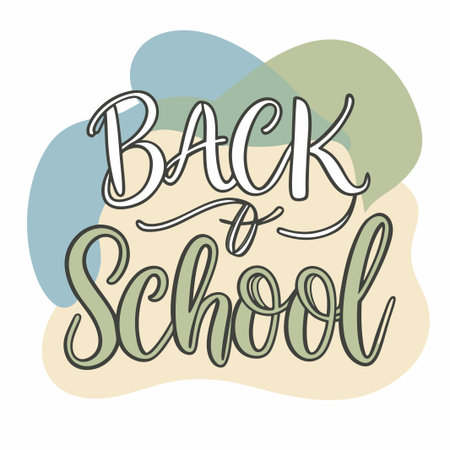Back to school text vector template. Welcome back to school greeting text with unique typographyのイラスト素材