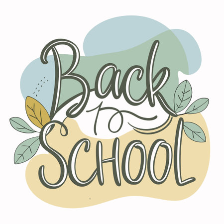 Back to school text vector template. Welcome back to school greeting text with unique typographyのイラスト素材