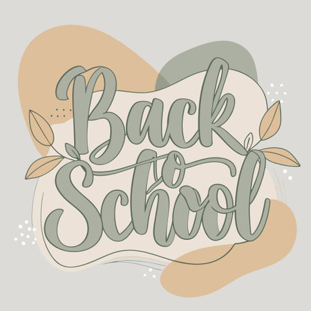 Back to school text vector template. Welcome back to school greeting text with unique typographyのイラスト素材