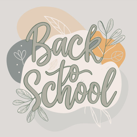Back to school text vector template. Welcome back to school greeting text with unique typographyのイラスト素材