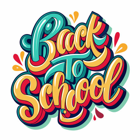 Back to school text vector template. Welcome back to school greeting text with unique typographyのイラスト素材