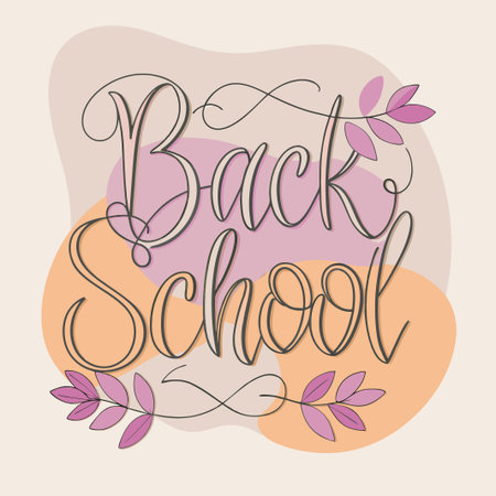 Back to school text vector template. Welcome back to school greeting text with unique typographyのイラスト素材