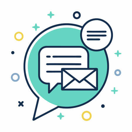 Speech bubble with email and chat icons.のイラスト素材