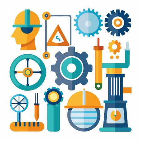 Industrial Construction Machine Icon.のイラスト素材