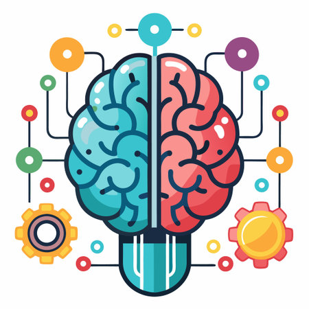 Artificial ai brain icon. Ai machine digital robot hand drawn doodle line icon