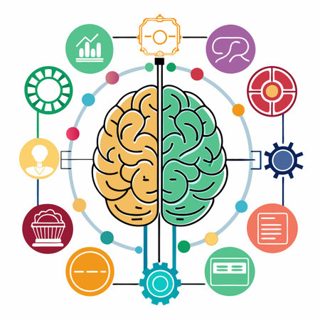 Artificial ai brain icon. Ai machine digital robot hand drawn doodle line icon