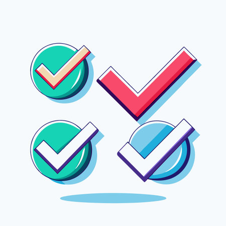 Checkmark icon. Checkmark vector set. Checked check box sign. Approved symbol Illustration