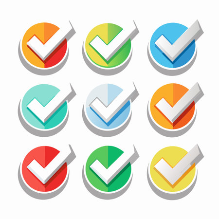 Checkmark icon. Checkmark vector set. Checked check box sign. Approved symbol Illustration