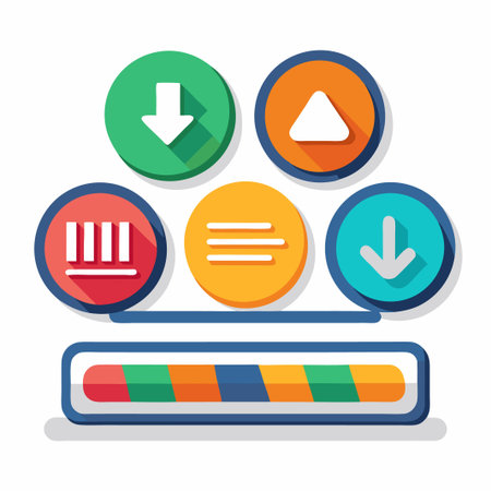 Loading icon set. Load sign on white background. Download, Upload. Vector.