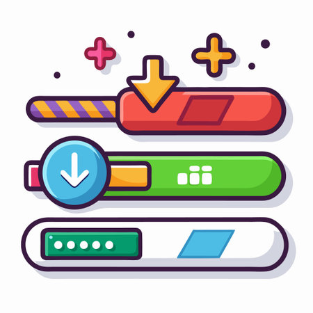 Loading icon set. Load sign on white background. Download, Upload. Vector.