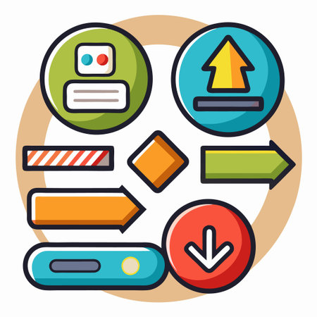 Loading icon set. Load sign on white background. Download, Upload. Vector.