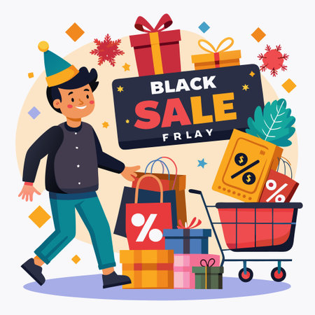 Black Friday Sale Event Templateのイラスト素材