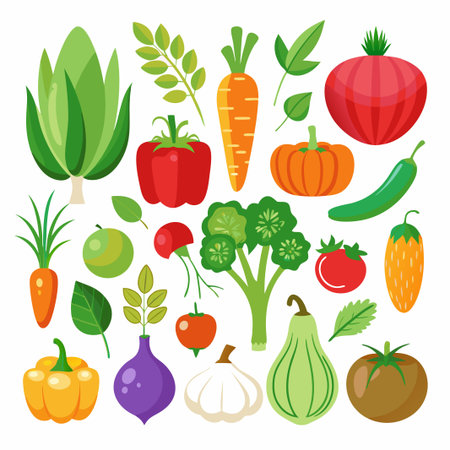 vegetable icons collection vector illustrationのイラスト素材