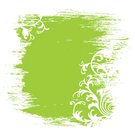 Vector. Green floral backgroundのイラスト素材