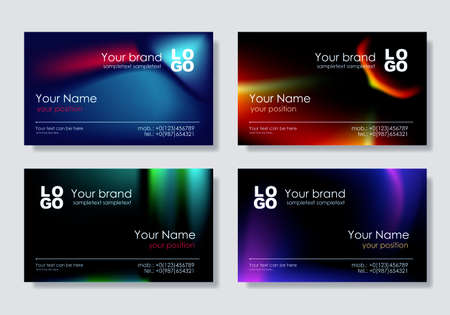 Vector. Multicolor business cardのイラスト素材