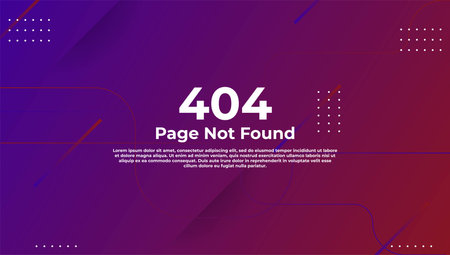 background design Error 404, page not found text. Cute gradient template, banner or website page