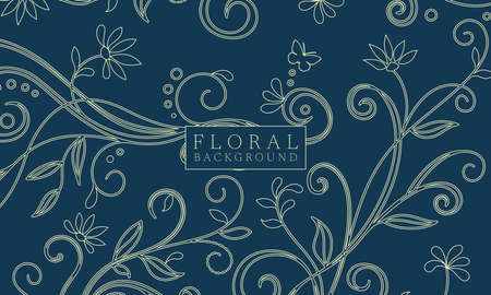 Abstract luxury gold floral background design.のイラスト素材