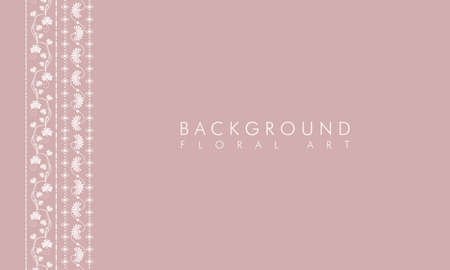 Minimalist floral background with flower ornament and minimalist flowers for wall decoration or wedding.のイラスト素材