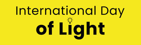International day of light typography on yellow backgroundのイラスト素材