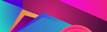 Vector illustration of abstract geometric and curved colorful pattern for social media