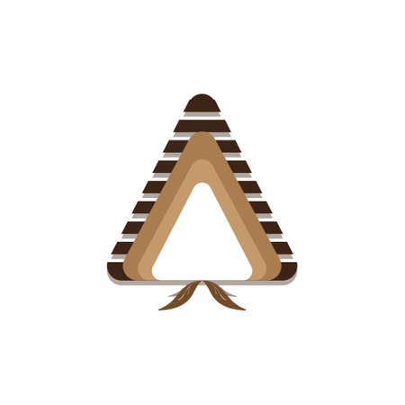 brown abstract triangle strawberry logo vector design templateのイラスト素材