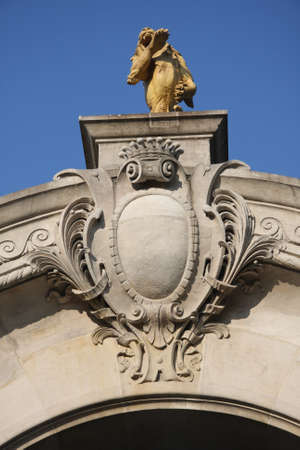 Architectonic detail on blue sky の写真素材