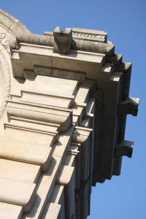 Architectonic detail on blue sky の写真素材