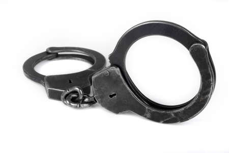 black handcuffの写真素材