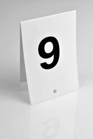 Black number on white backgroundの写真素材