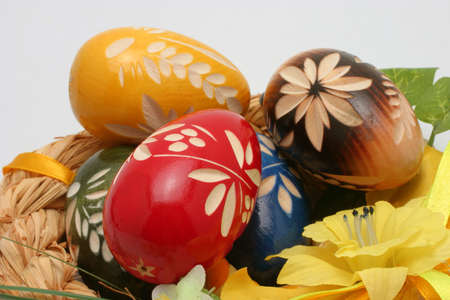 Colored easter eggs  Festive decoration