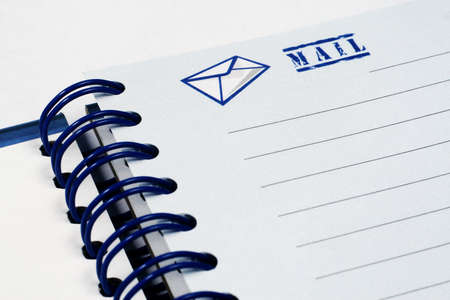 Open notebook with addresses 