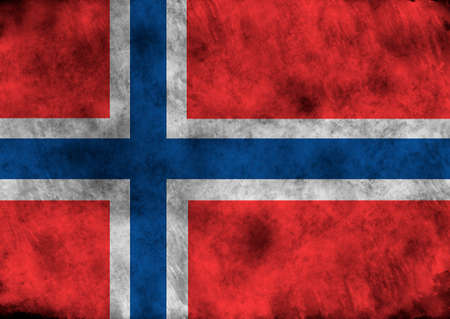 lllustration - flag of Norway on vintage texture.の写真素材