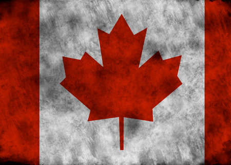 lllustration - flag of Canada on vintage texture.の写真素材
